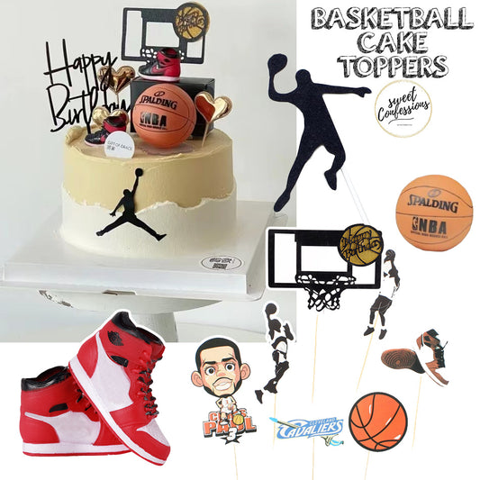 Basketball cake toppers birthday cake topper for basket ball player sports slam dunk cupcake decorating