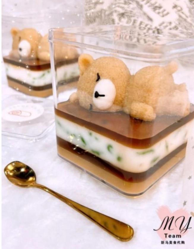 🇸🇬 Dog mould poodle fondant jelly mould Sleeping bear mould 4.5 inch fur animal texture mold cake topper