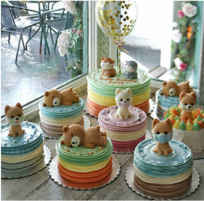 🇸🇬 Dog mould poodle fondant jelly mould Sleeping bear mould 4.5 inch fur animal texture mold cake topper