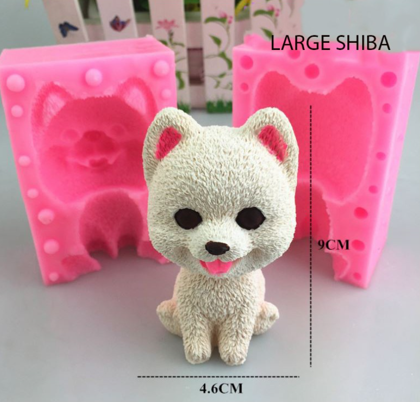 🇸🇬 Dog mould poodle fondant jelly mould Sleeping bear mould 4.5 inch fur animal texture mold cake topper