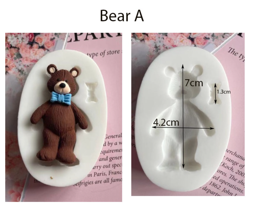Teddy bear mould animal bears cupcake moulds gummy bear cake decorating fondant mold sweet confessions 小熊模