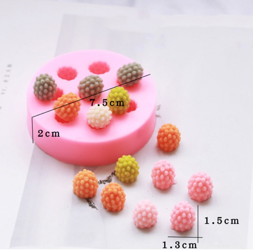 Blueberry raspberry silicone mould berries berry mold for cake decorating