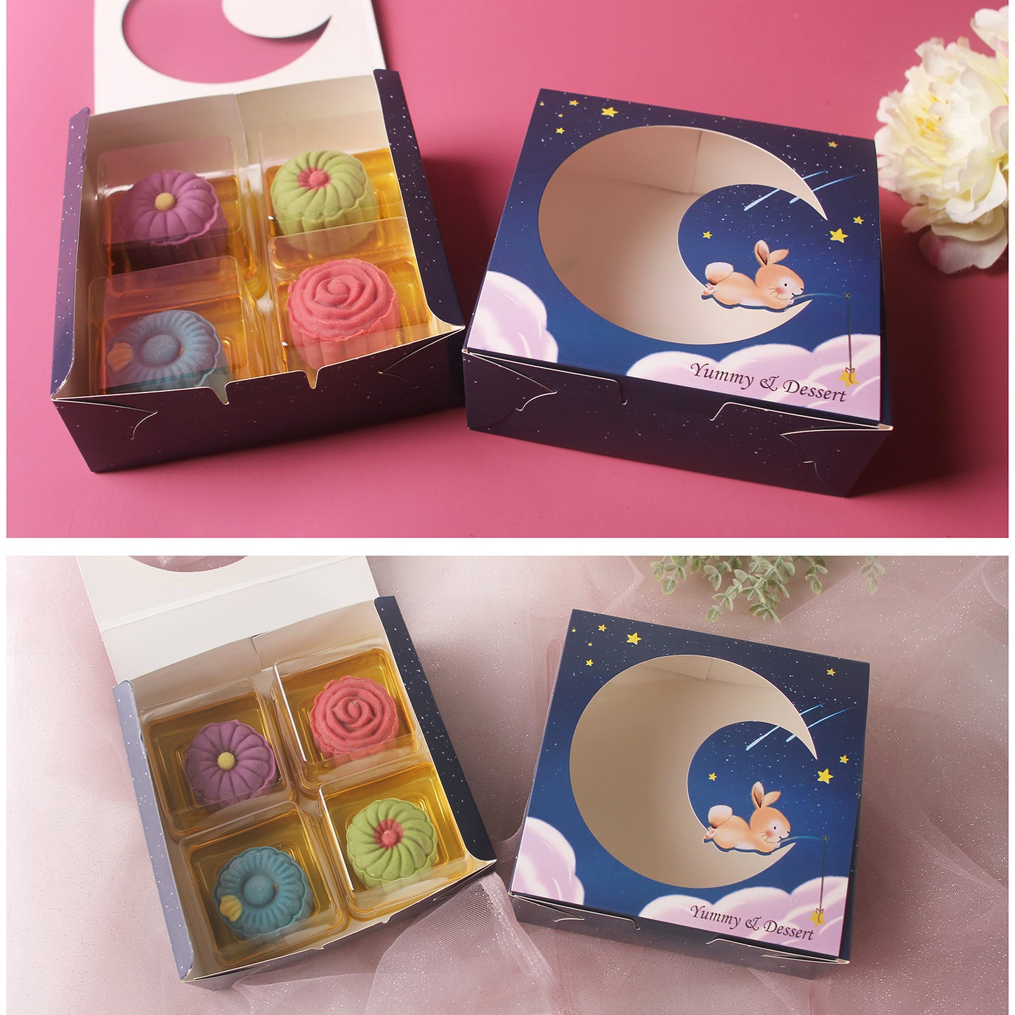 Cupcake box tart brownie box packaging tray cake box mooncake pastry container 5 inch cake box cheesecake box