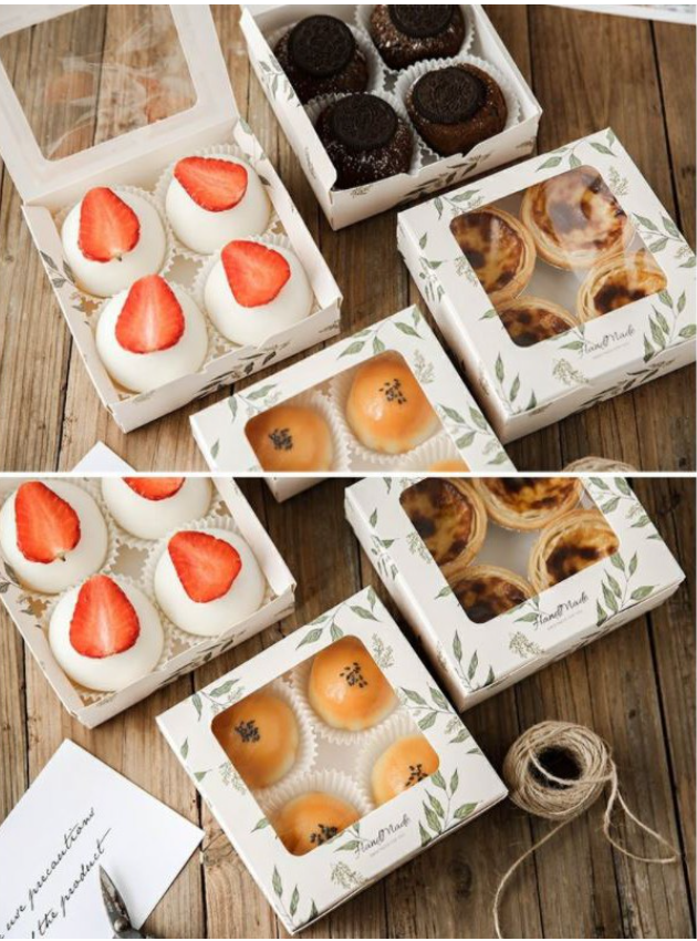 Botany tart box brownie box packaging tray cake box pastry container 5 inch cake box cheesecake box