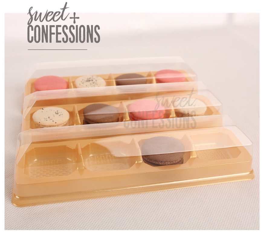 🔥 10pcs Macaron box gift packaging container macaron plastic boxes