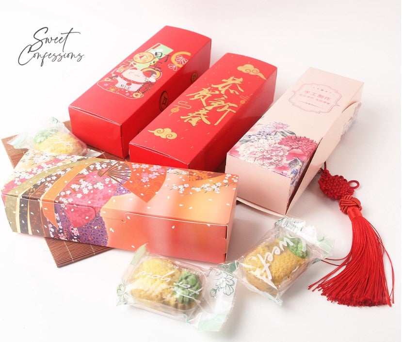 Mooncake box jelly sweets box Floral bouquet box 3 cavity mooncake box gift packaging cake box thank you