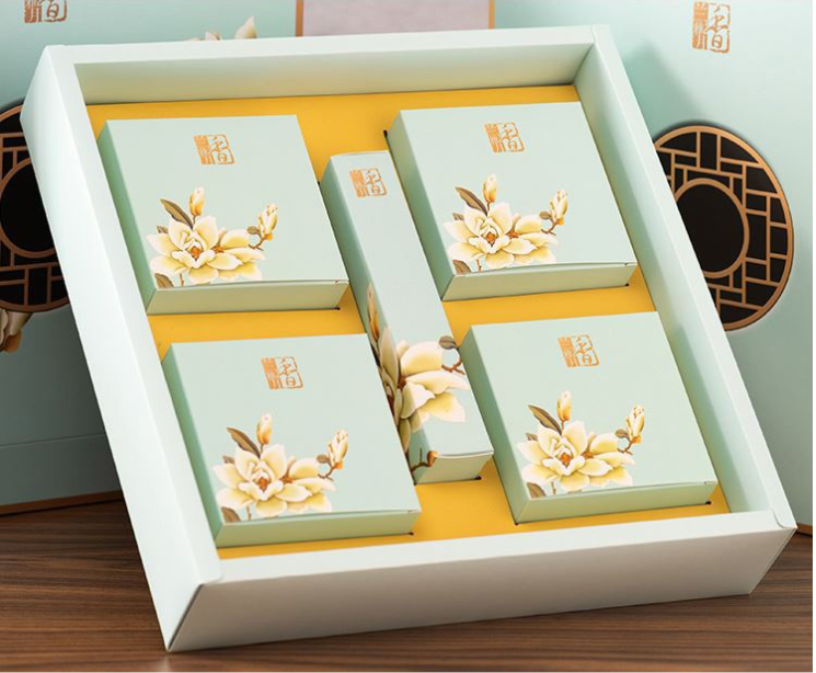125g Mooncake gift box EXTRA large packaging box & carrier 7pcs set