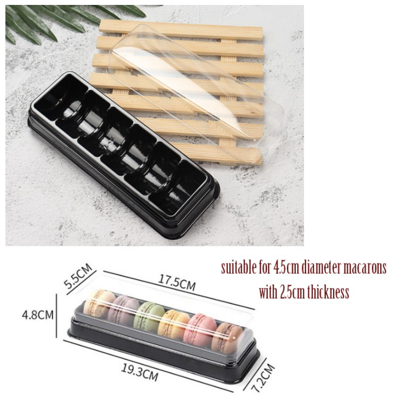 10pcs Macaron box packaging container packing box for 6 macarons macaroon box