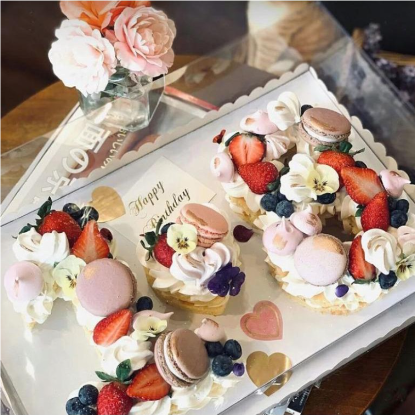 3 sizes Long rectangle gift packaging cake box - number cake box transparent plastic cake boxes