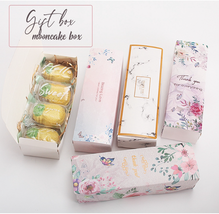 Mooncake box jelly sweets box Floral bouquet box 3 cavity mooncake box gift packaging cake box thank you