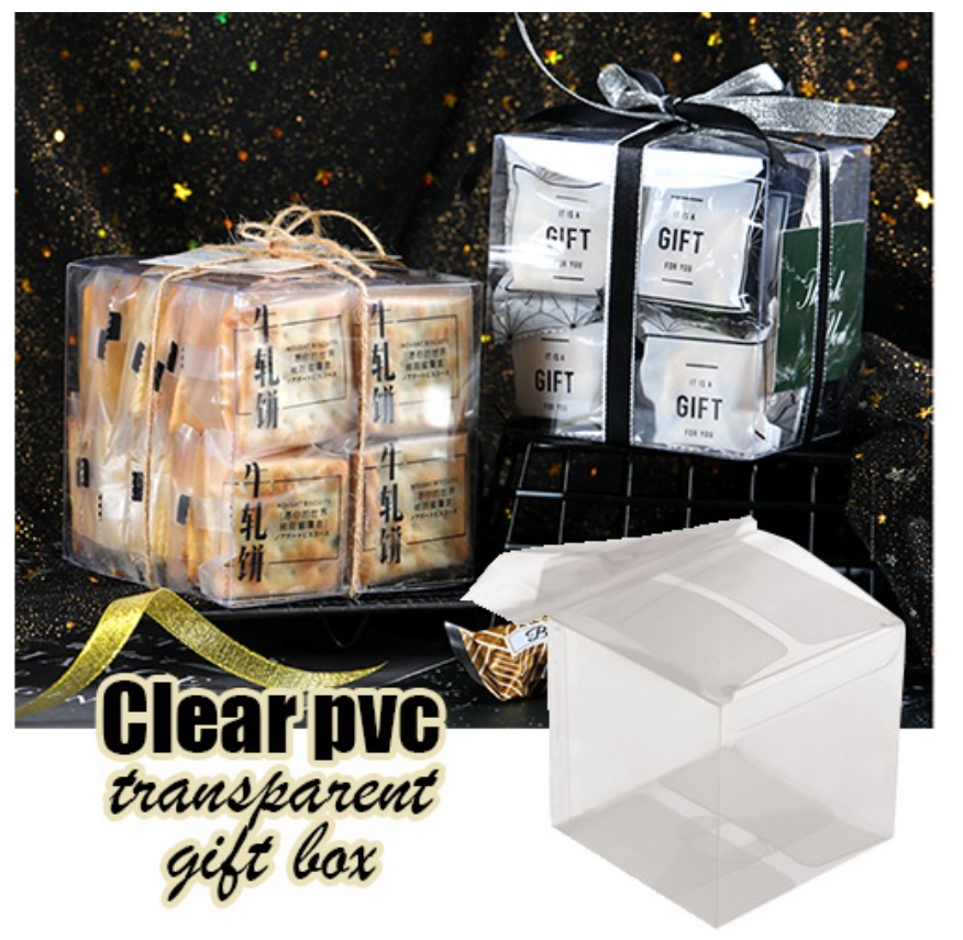🇸🇬10pcs clear plastic box gift box - transparent packaging box / cookies box / wedding box / macaron box / PET box