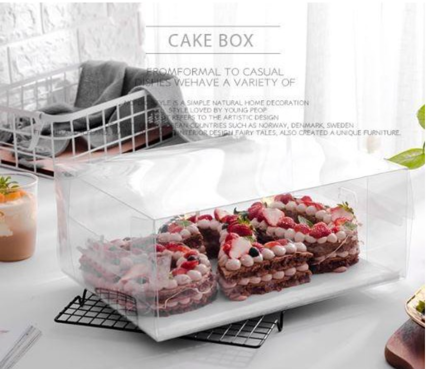 3 sizes Long rectangle gift packaging cake box - number cake box transparent plastic cake boxes