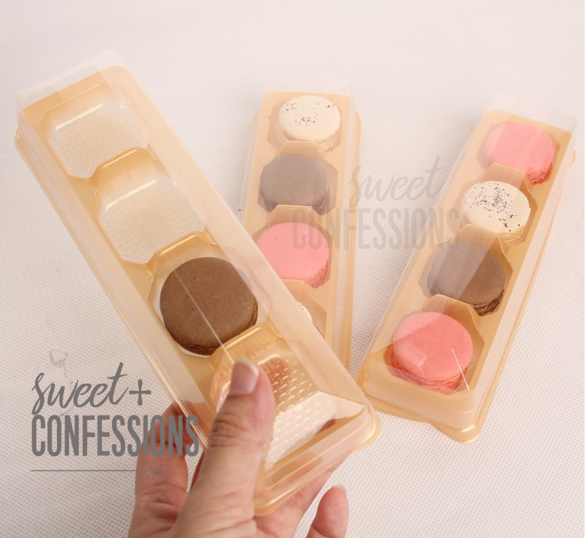🔥 10pcs Macaron box gift packaging container macaron plastic boxes