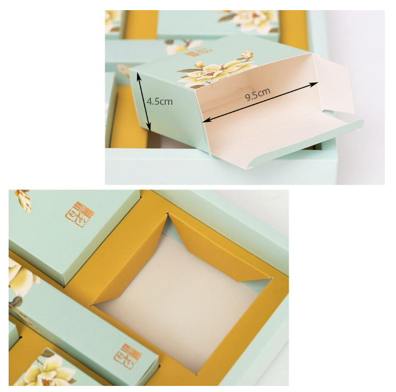 125g Mooncake gift box EXTRA large packaging box & carrier 7pcs set