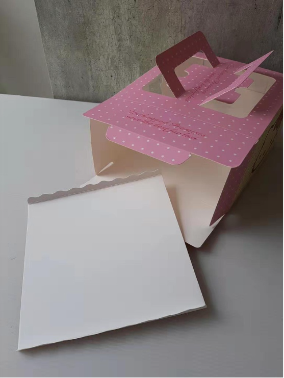 (10pcs) 4 / 6 inch Cake pastry dessert packaging box - gift packaging boxes with handle