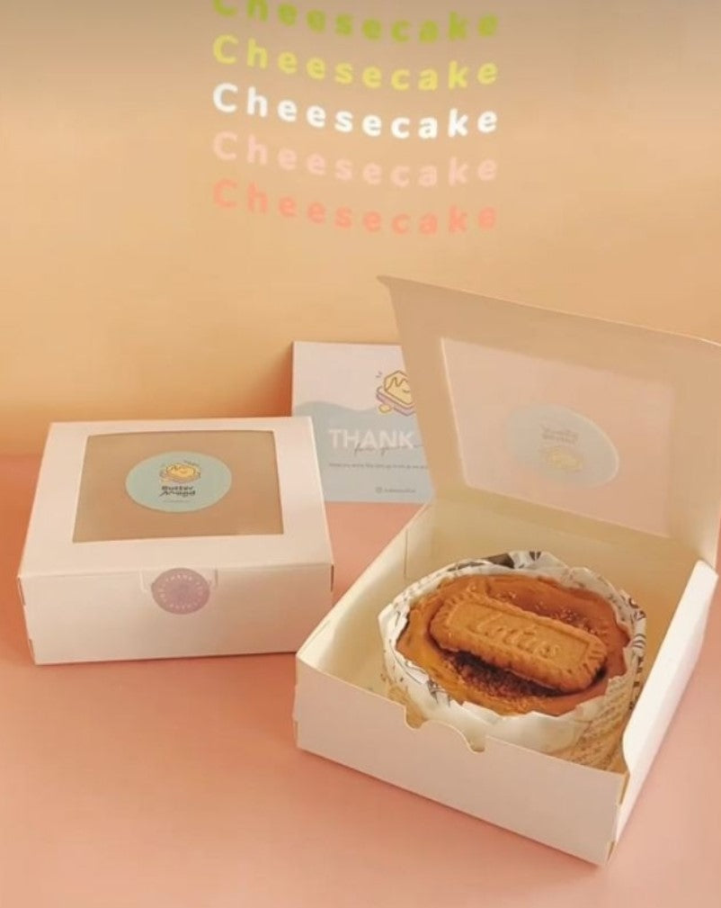White Cake box 7 / 8 /10 inch white transparent window single layer cake boxes