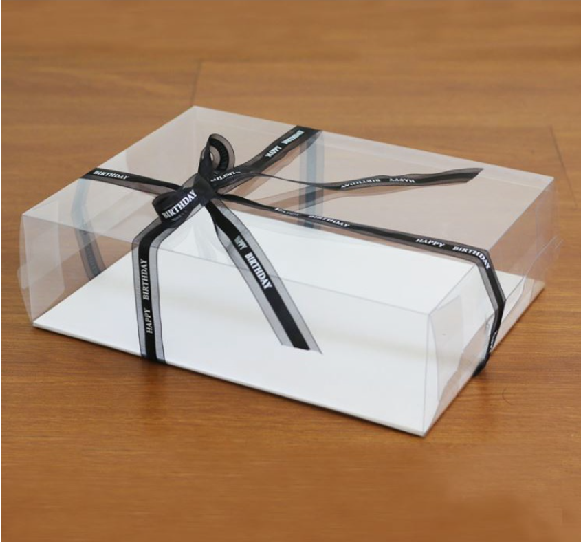 3 sizes Long rectangle gift packaging cake box - number cake box transparent plastic cake boxes