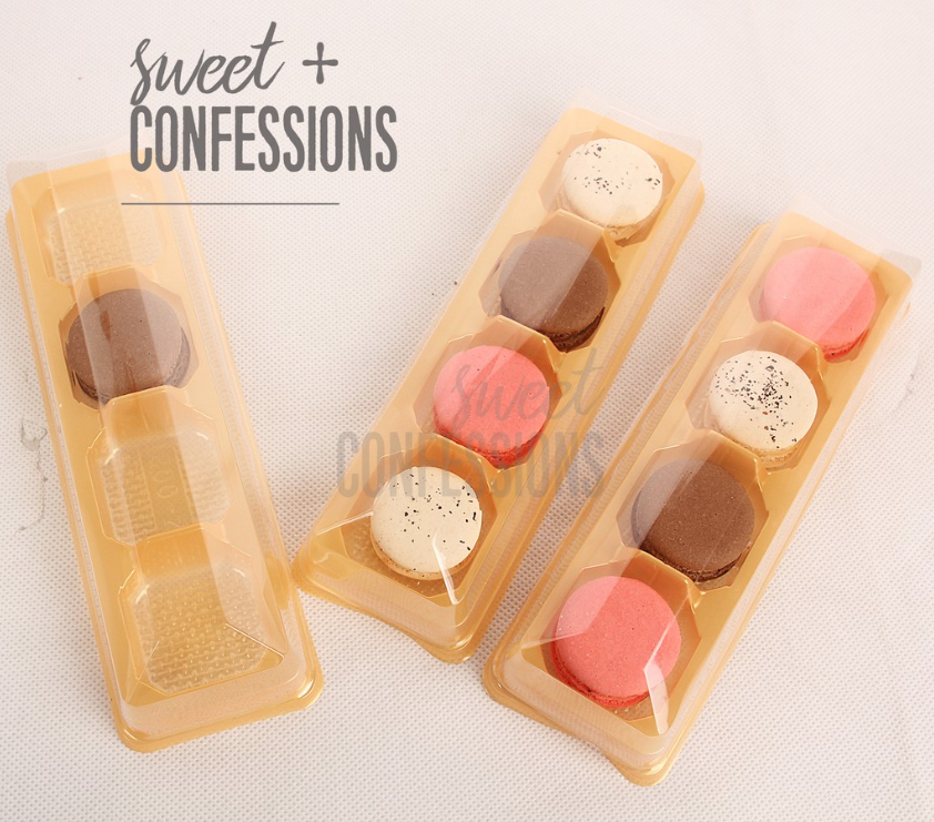 🔥 10pcs Macaron box gift packaging container macaron plastic boxes