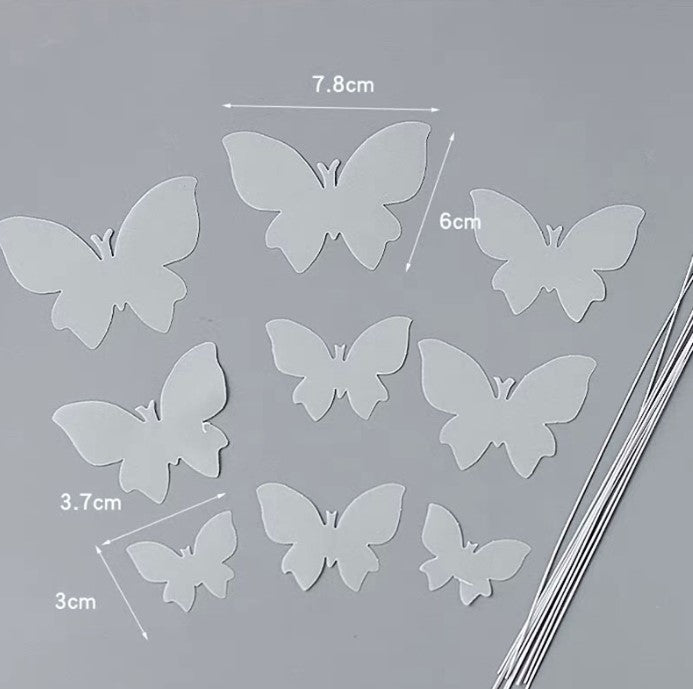 Butterfly topper cake decorating toppers pink purple white butterflies