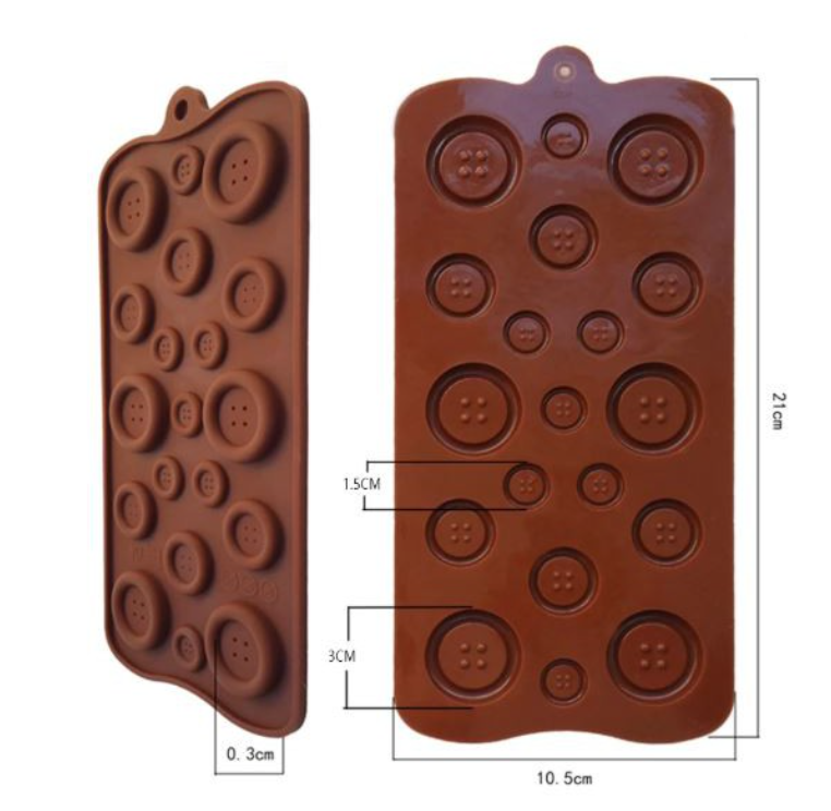 Button fondant silicone mould for cake decorating or buttons studs jelly making silicon mold
