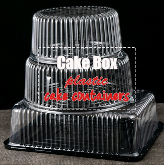 10pcs cake box chiffon cake container plastic packaging