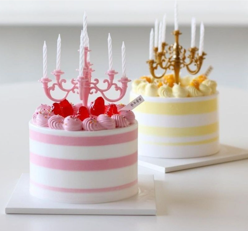 Candelabra cake topper candlesticks birthday cake decoration candle
