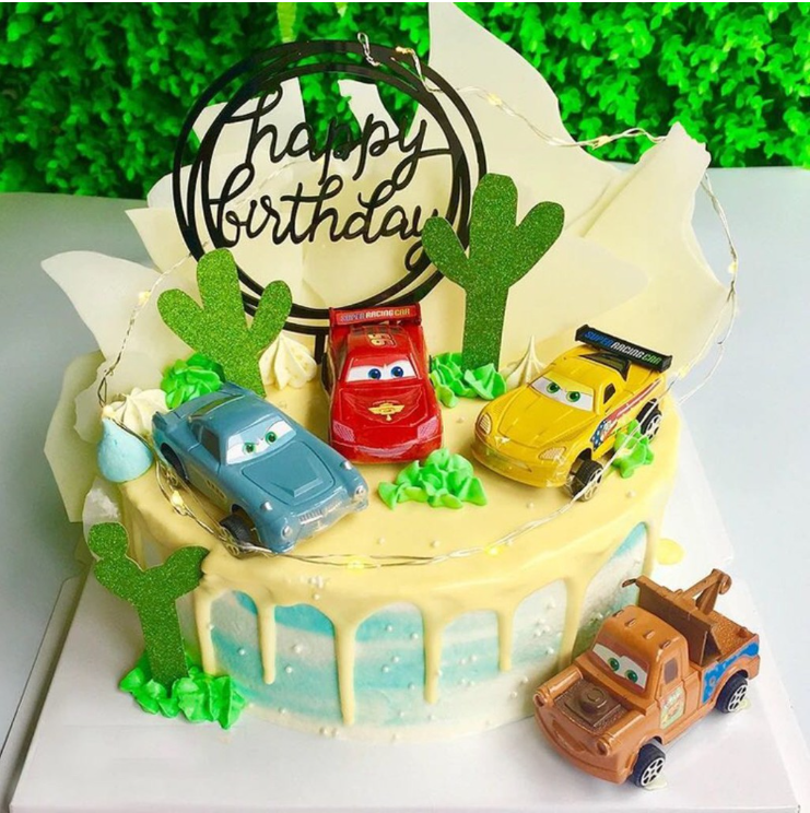Cars decoration car cake topper for boy birthday car transportation figurines toppers