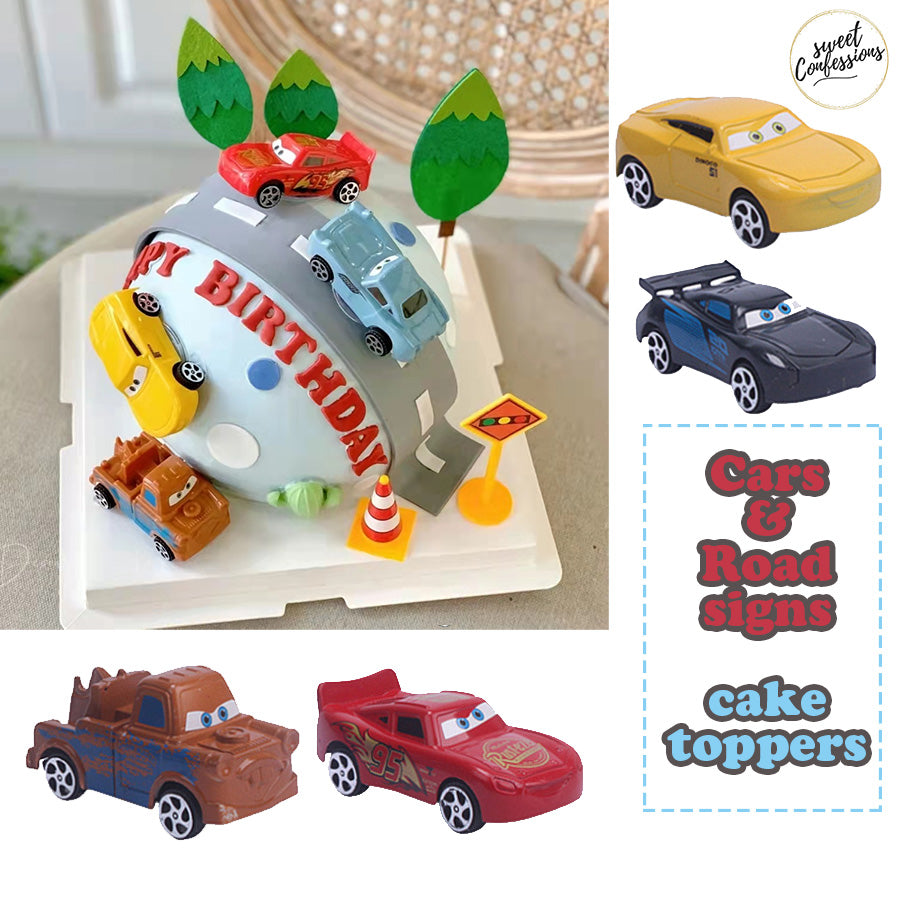 Cars decoration car cake topper for boy birthday car transportation figurines toppers