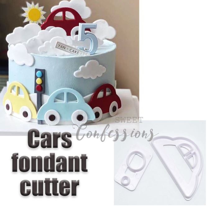 Car fondant cutter cars birthday cake transport theme vehicle cutter for boy birthday cakes