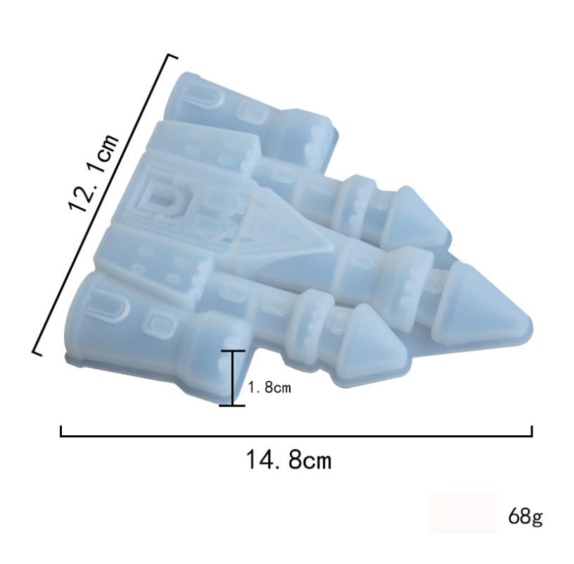 Castle mould for jelly chocolate princess cake decorating fairy castle mold