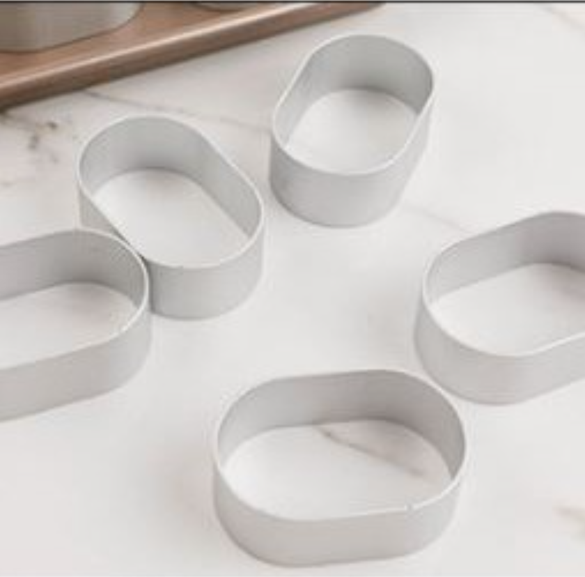 10pcs Cheesecake mould mousse ring elliptical oval cake mould pan cutter