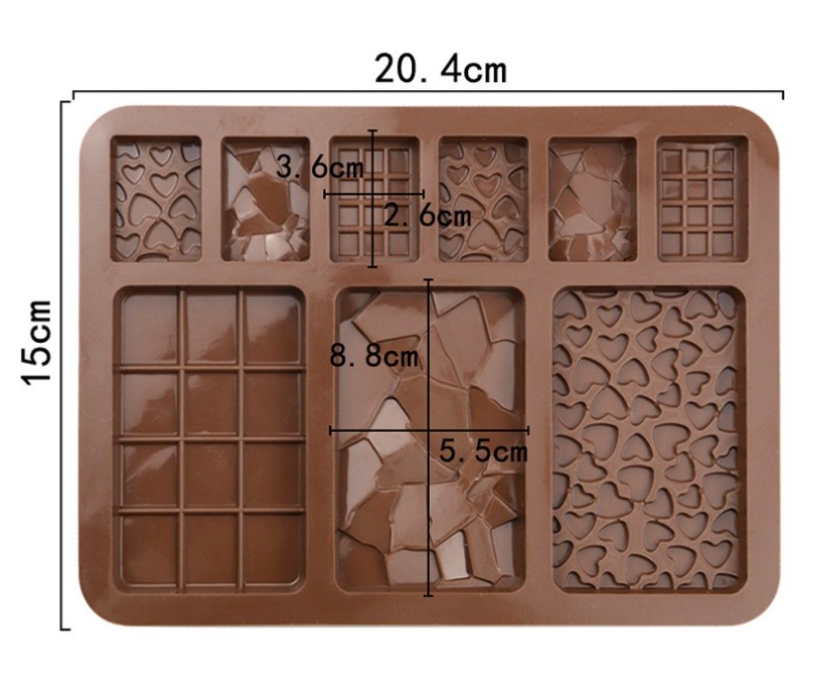 Chocolate Bar mould grid chocolate mold rocky cocoa mold
