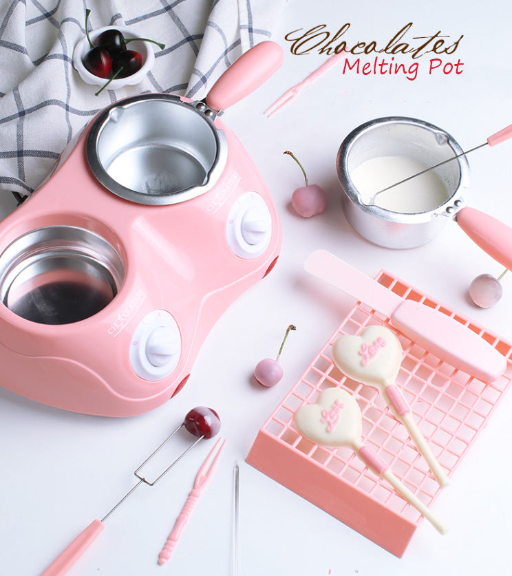 Chocolate tempering machine melting pot DIY chocolate set for chocolate fondue birthday gift girl ladies woman