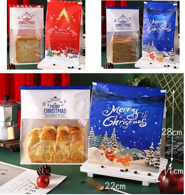 Christmas toast packaging bag fruit cake wrapper xmas stollen box