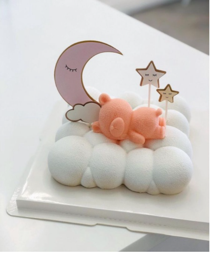 8 inch cloud mould mousse cake glazed bubble cake mold