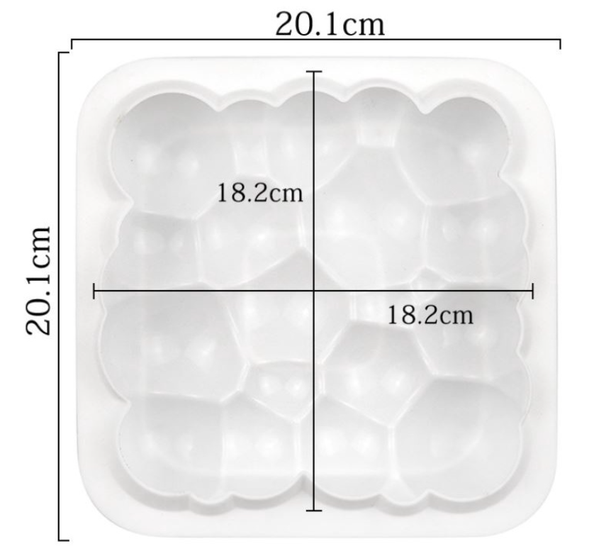 8 inch cloud mould mousse cake glazed bubble cake mold