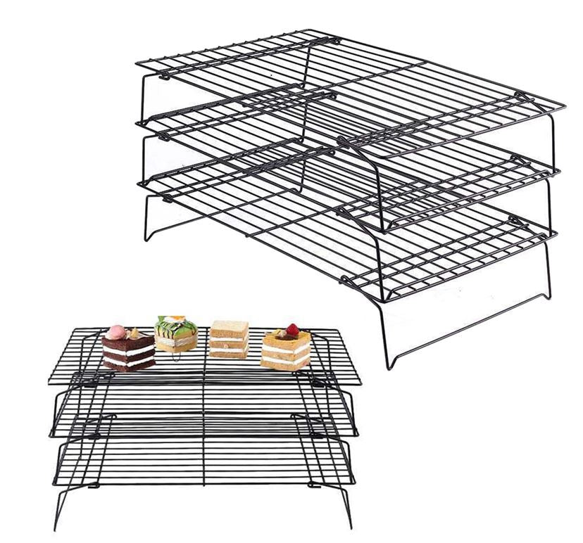 Z Rack Baking 3pcs Baking rack cooling non-stick stackable bbq net rack – Sweet ...