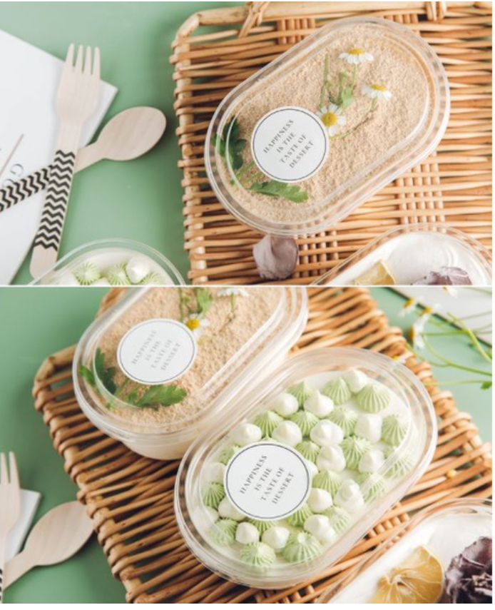10pcs tiramisu cup mousse cups dessert cup tray sorbet ice cream container plastic packaging box