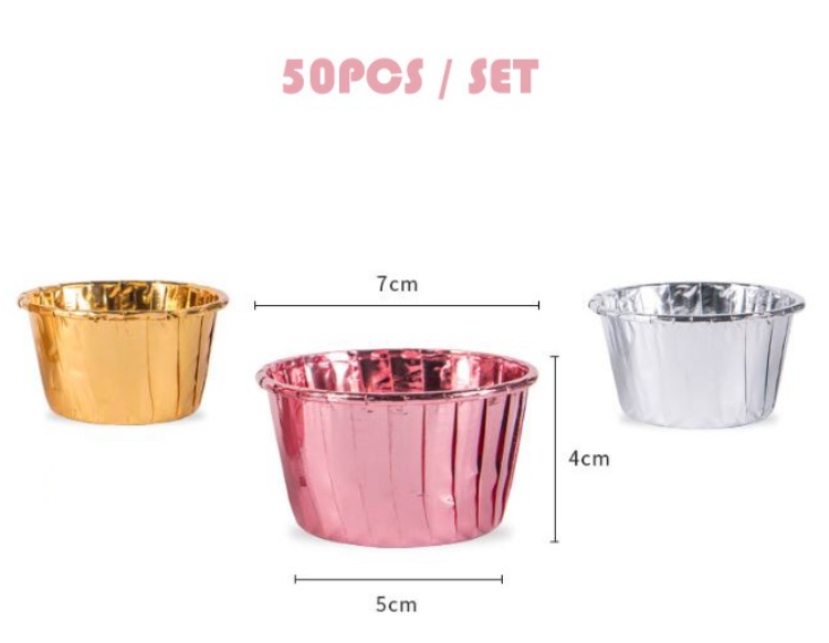 Gold foil cupcake liners muffin baking cups silver cupcake liners muffin cups