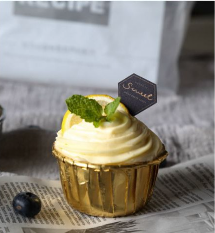 Gold Foil Cupcake Liners, Muffin Baking Cups (1.96 x 1.8 In, 60