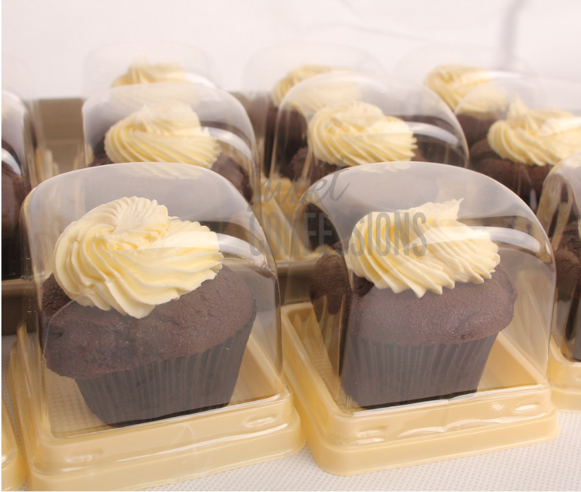 10pcs Cupcake plastic box clear transparent cupcake storage box single cavity cupcake case sweet confessions