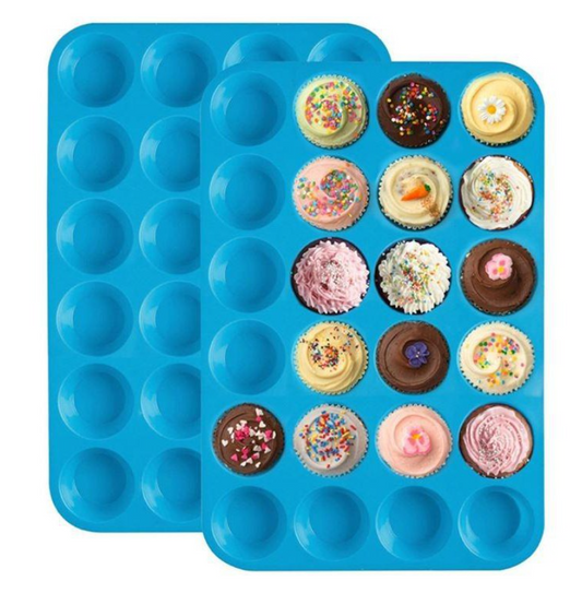 24pcs Mini cupcake baking tray silicone baking mould muffin baking pan