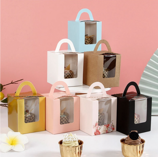 🔥10pcs Cupcake box for single cake cardboard paper boxes succulent plant box