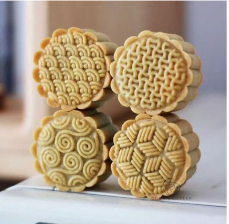 80g / 125g 6 pattern Japanese style mooncake mould presser plunger mooncake mold