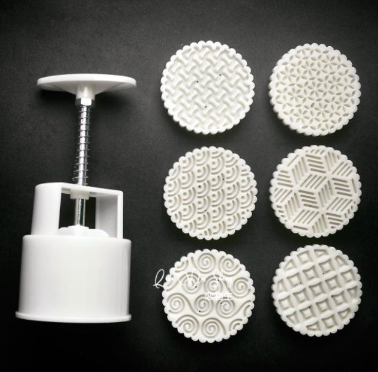 80g / 125g 6 pattern Japanese style mooncake mould presser plunger mooncake mold