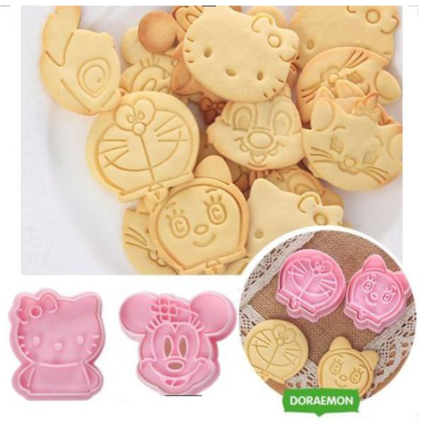 Mickey mouse Doraemon hello kitty doraemon winne pooh stitch cookie cutter impression embosser