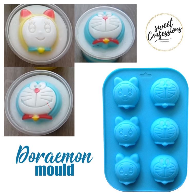 Doraemon jelly mould chocolate silicone mold 16 cavity small doraemon