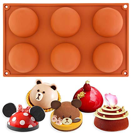 6 / 15 cavity Petite gateau dome silicon round silicone mould mousse ball sphere round cake pan mold