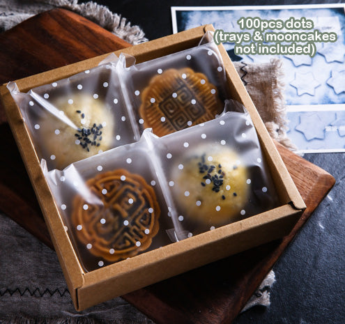 100pcs heat sealer cookie bag nougat wrapper sealing bag clear matte biscuit macaron mooncake heat seal packaging