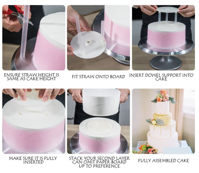 Cake dowels tier cake support acrylic boards cake board dowelling dowel rods